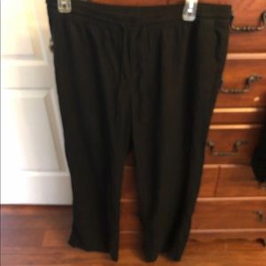 Old Navy Black Drawstring Linen Pants